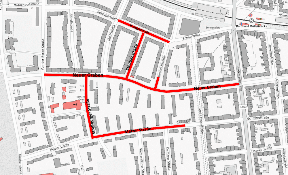 Übersichtskarte: Baumaßnahme Neuer Graben