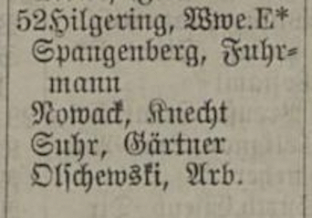 Ausschnitt Baroper Straße 52 im Dortmunder Adressbuch 1900