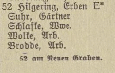 Ausschnitt Baroper Straße 52 im Dortmunder Adressbuch 1928