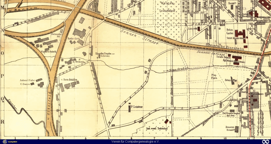 Stadtplan zum Dortmunder Adressbuch 1899